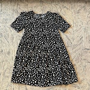 Wonder nation animal print black and white dress